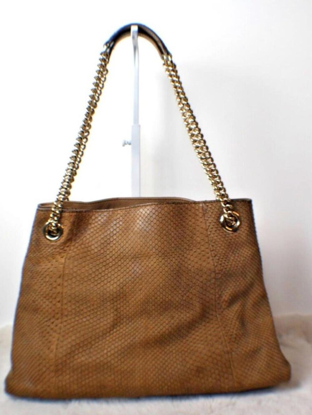 Gucci Soho Limited Edition Chain Strap Shoulder Bag Python Medium Brown Gold - Picture 5 of 15